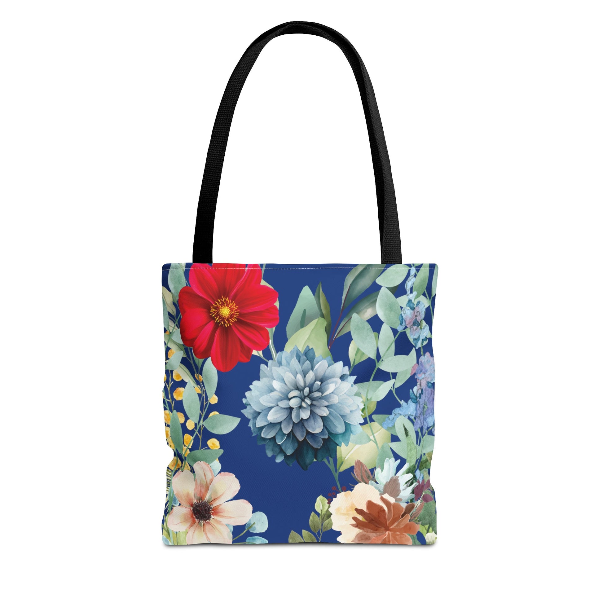 Floral Tote Bag for Women, Multicolor Shopping Bag with Flowers, Travel Tote Bag With Dahlias